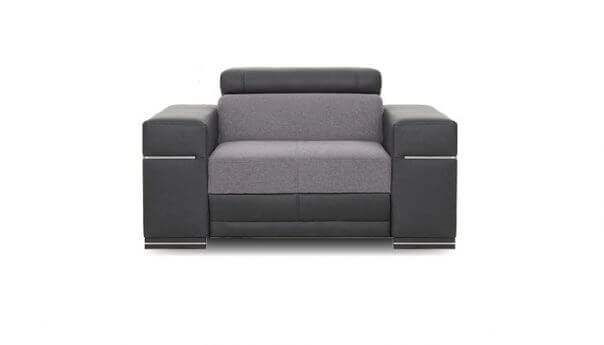 Harlem loveseat gris et noir