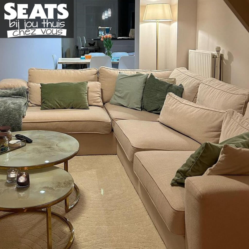 California canapé d'angle beige Seats and Sofas