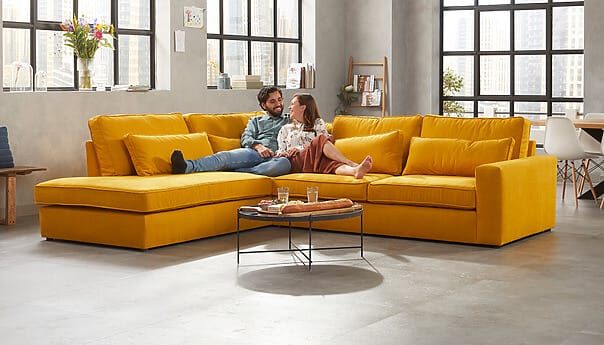 California Canapé d'angle jaune Seats and Sofas