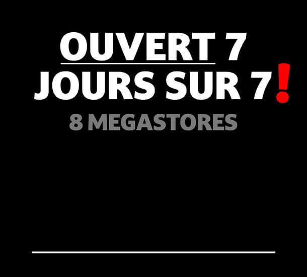 Ouvert 7 jours sur 7 banner